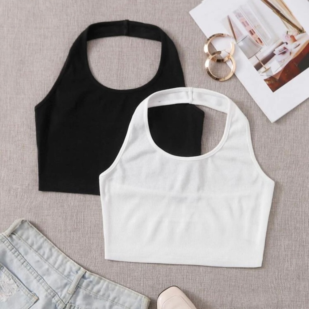SHEIN Two Pack Halter Top